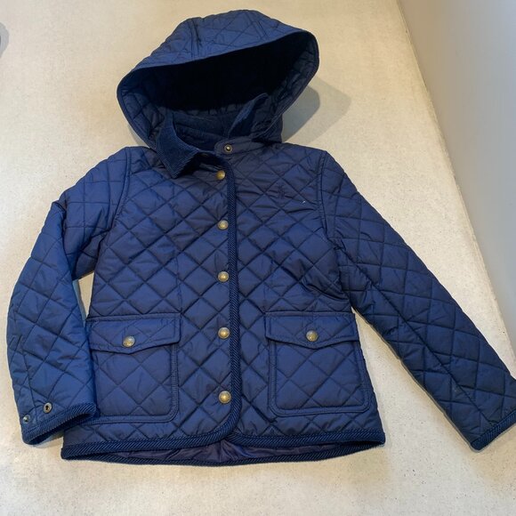Polo Ralph Lauren Girls Quilted Hooded Jacket – Navy Blue, Size 6 - Picture 4 of 7